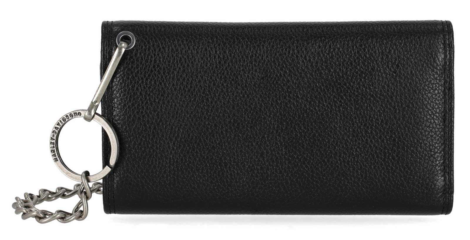 Harley-Davidson Men's Open B&S Trucker Biker Chain Leather Wallet, Black - No Hassle Returns at Wisconsin Harley