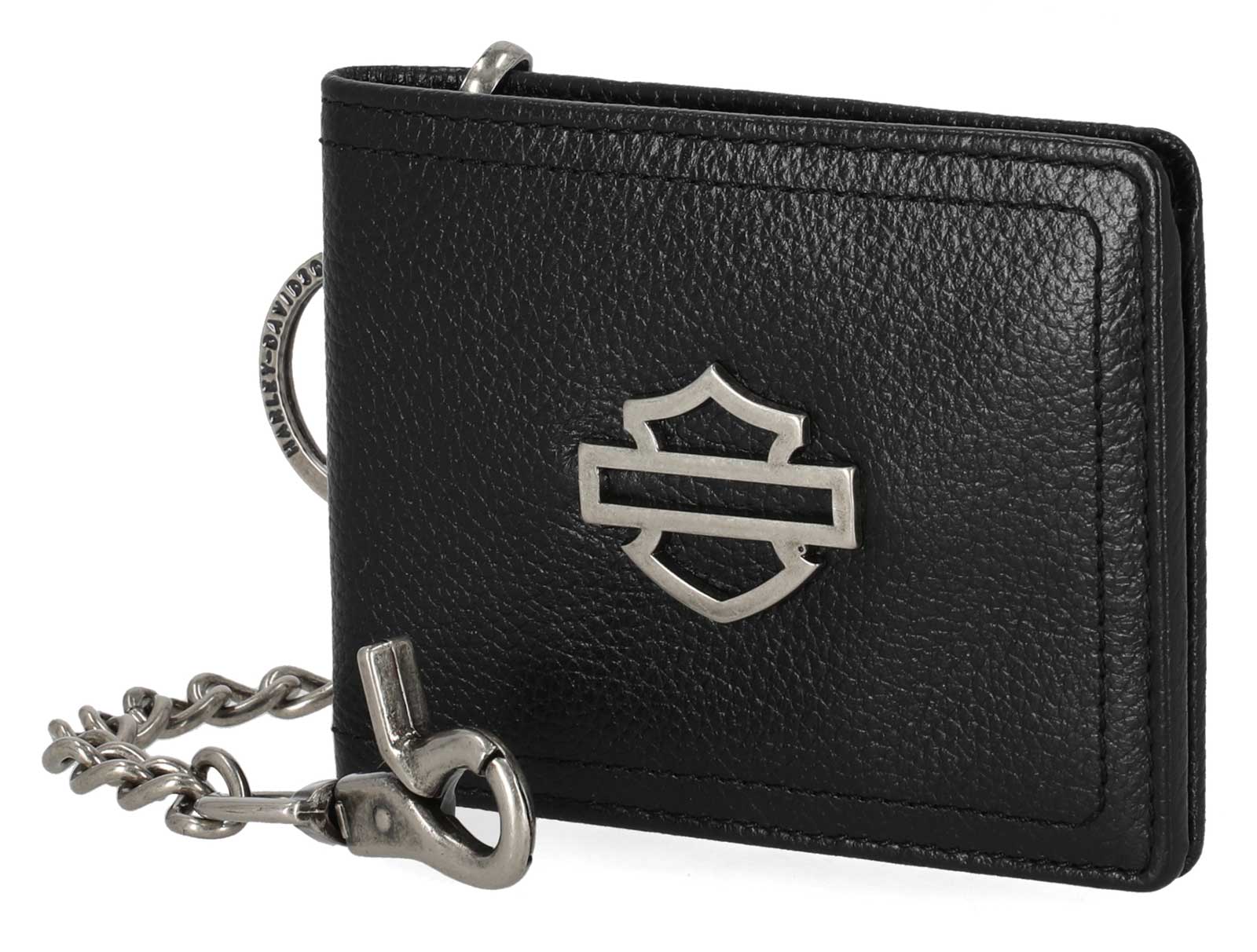 Harley-Davidson Free Shipping - Harley-Davidson Men's Open B&S Slimfold Biker Chain Leather Wallet, Black - Free Shipping on many products plus Orders Over $99