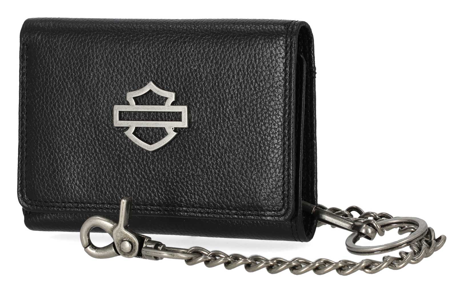 Harley-Davidson® Men's Open B&S Medium Biker Chain Leather Wallet