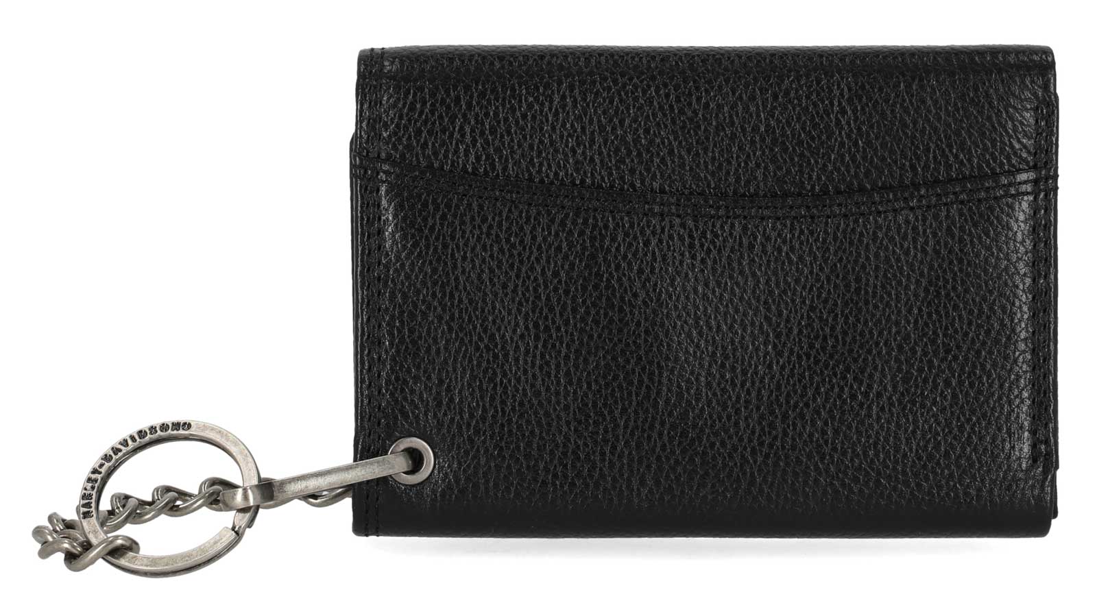 Harley-Davidson Men's Open B&S Medium Biker Chain Leather Wallet, Black - No Hassle Returns at Wisconsin Harley