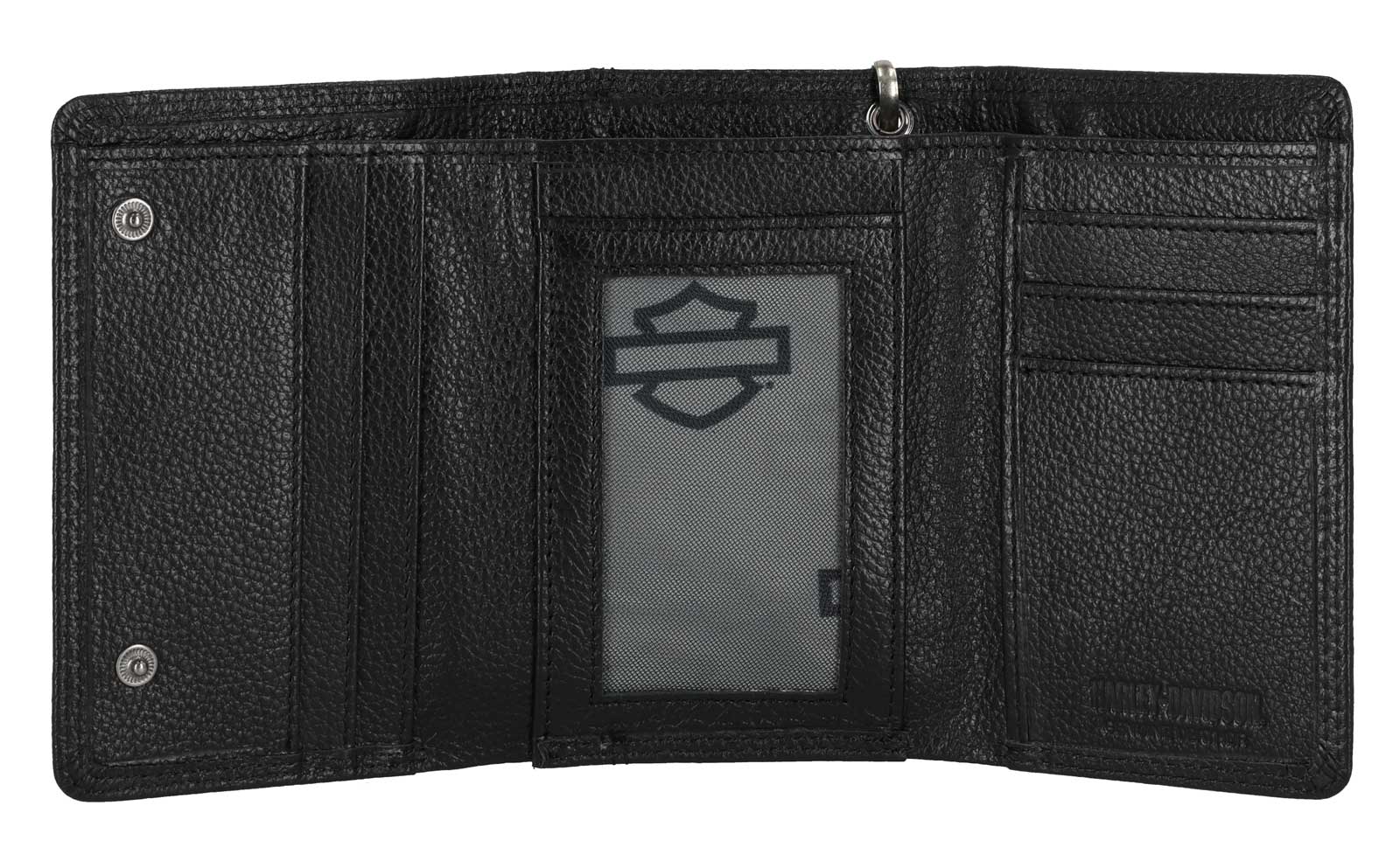 Harley-Davidson® Men's Open B&S Medium Biker Chain Leather Wallet