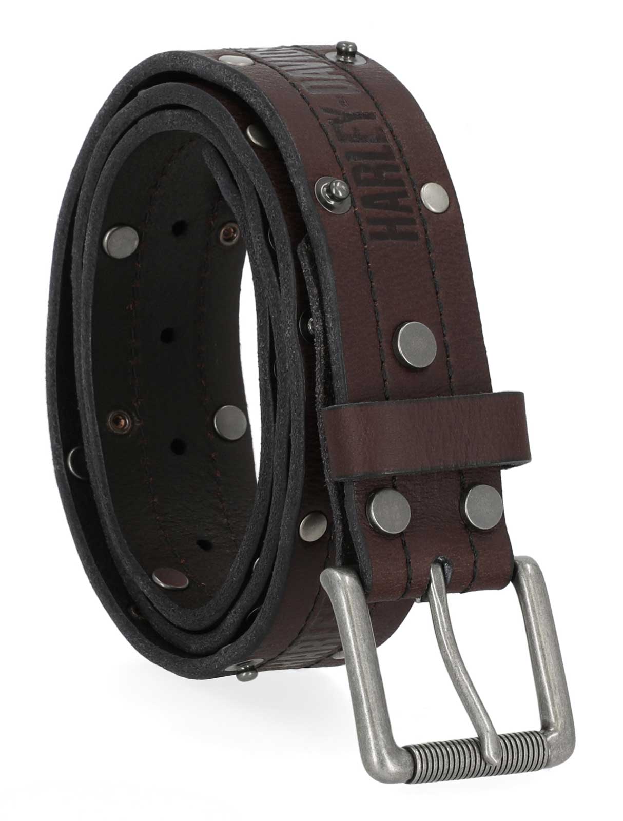 Harley-Davidson Free Shipping - Harley-Davidson Men's Double Edge Rivet Genuine Leather Belt, Black - Free Shipping on many products plus Orders Over $99