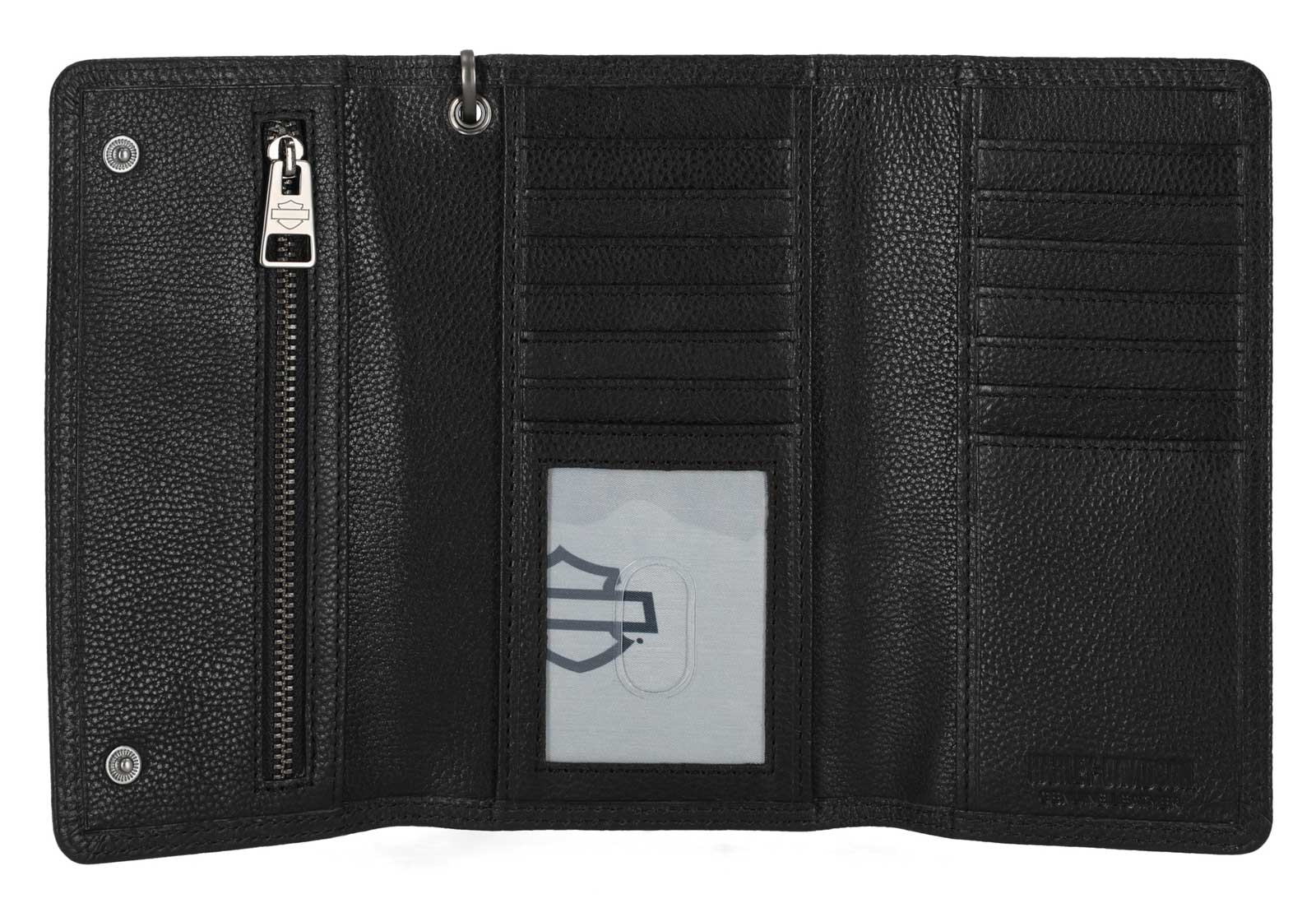 Harley-Davidson® Men's Skull Embossed Trucker Biker Chain Leather