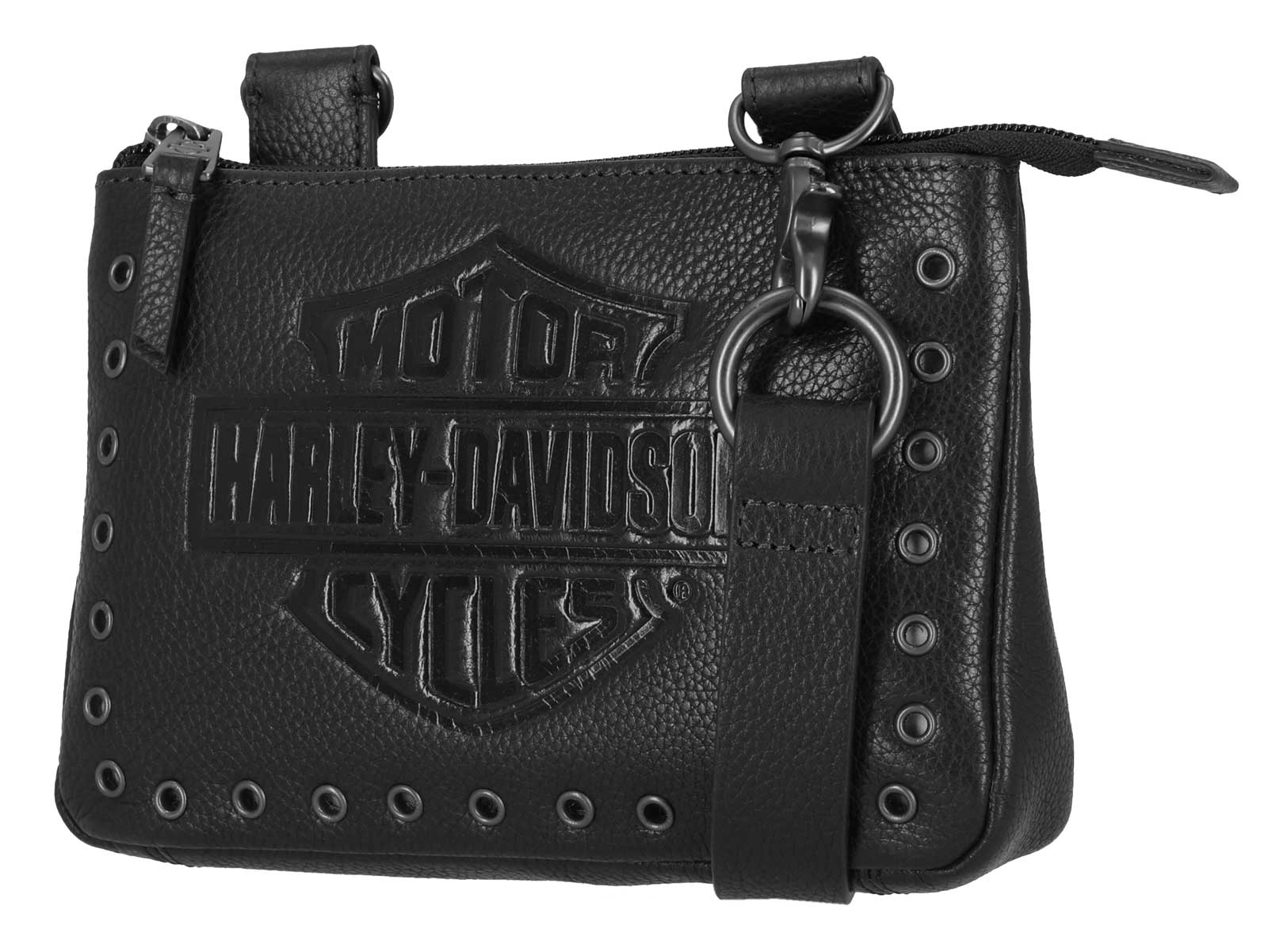 Harley-Davidson Free Shipping - Harley-Davidson Women's Eyelet Bar & Shield Genuine Leather Hip Bag, Black - Free Shipping on many products plus Orders Over $99
