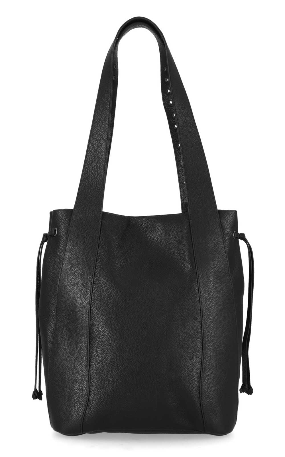 Harley-Davidson Women's Eyelet Embossed Bar & Shield Leather Tote Bag, Black - No Hassle Returns at Wisconsin Harley