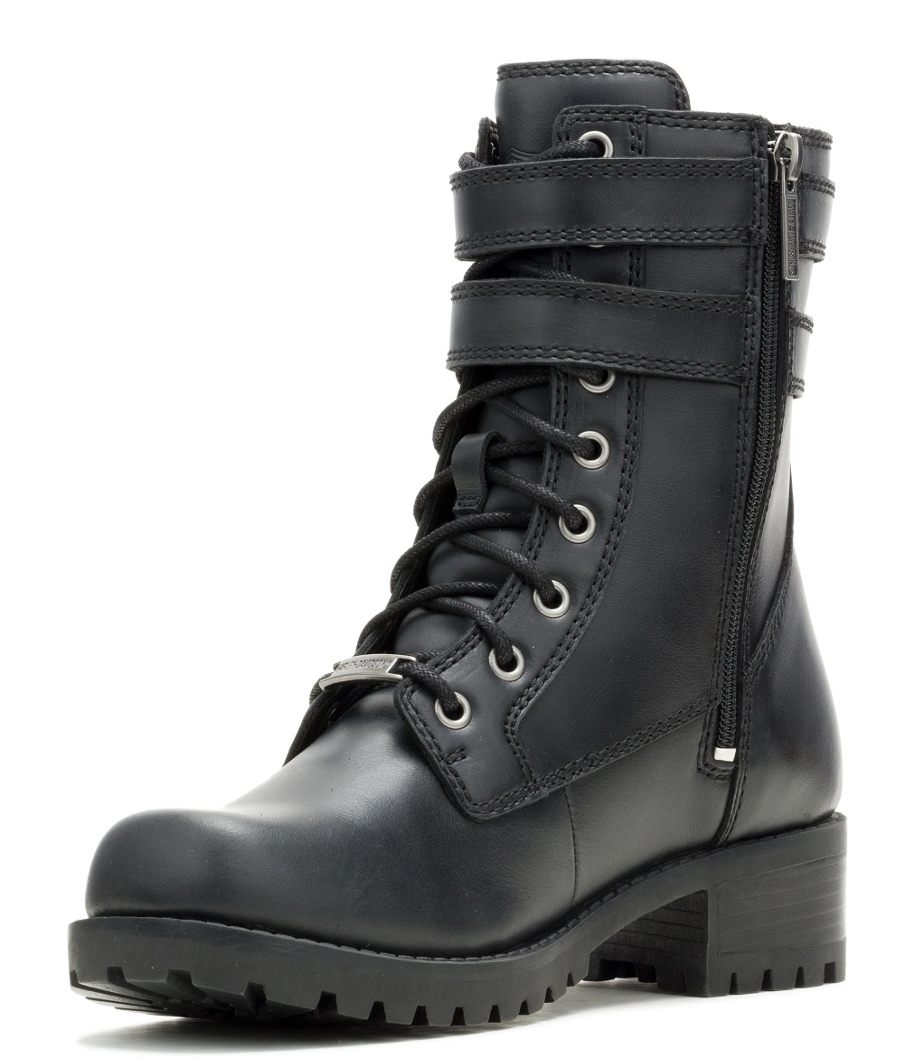 Harley-Davidson Free Shipping - Harley-Davidson Women's Leyton 7.25" Double Buckle Black Motorcycle Boots D84838 - Free Shipping on many products plus Orders Over $99