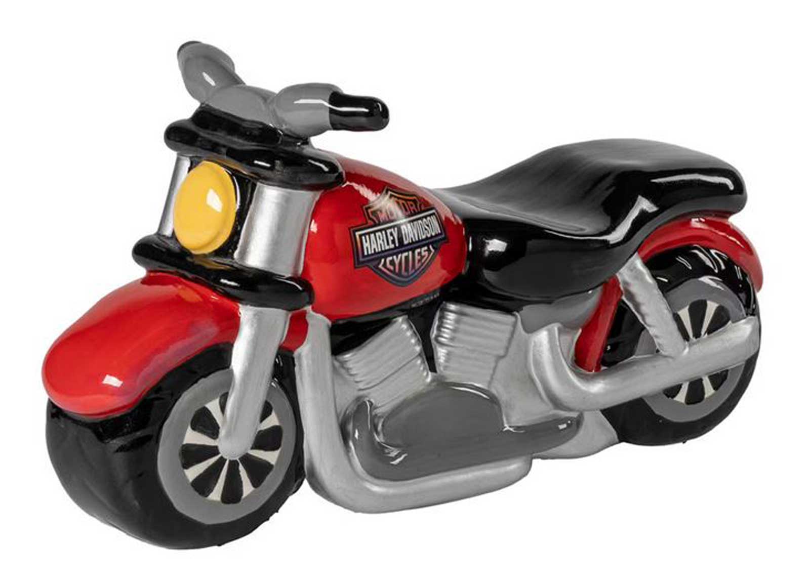 Harley-Davidson Kid's Motorcycle Shaped Ceramic Piggy Bank, Red/Black - No Hassle Returns at Wisconsin Harley