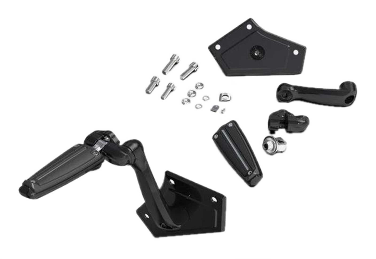Ciro Goldstrike Adjustable Passenger Comfort Peg Mounts, Gloss Black 68220 - Wisconsin Harley-Davidson