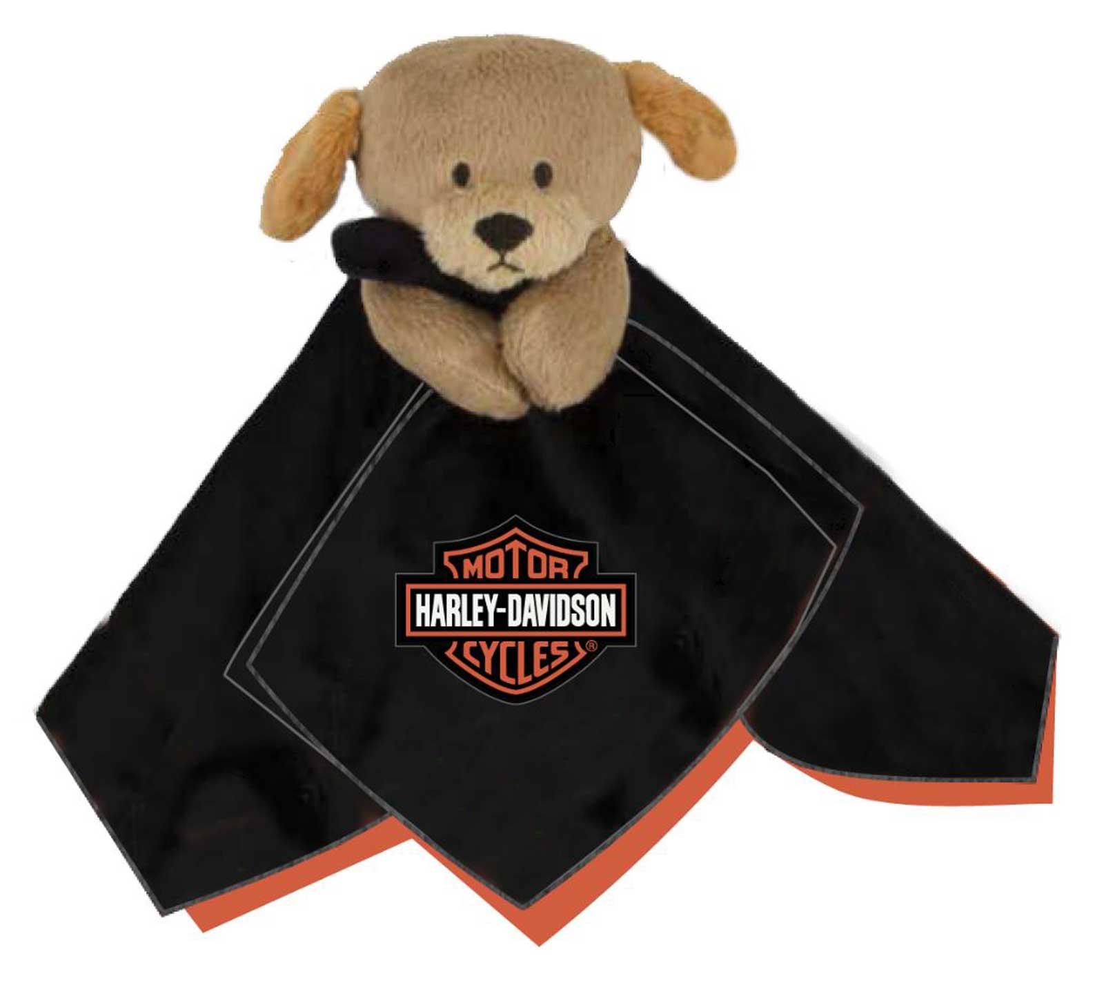 Harley-Davidson Infant Bar & Shield 'Cuddles' Blanket Pal Doggy Plush, Black - Wisconsin Harley-Davidson
