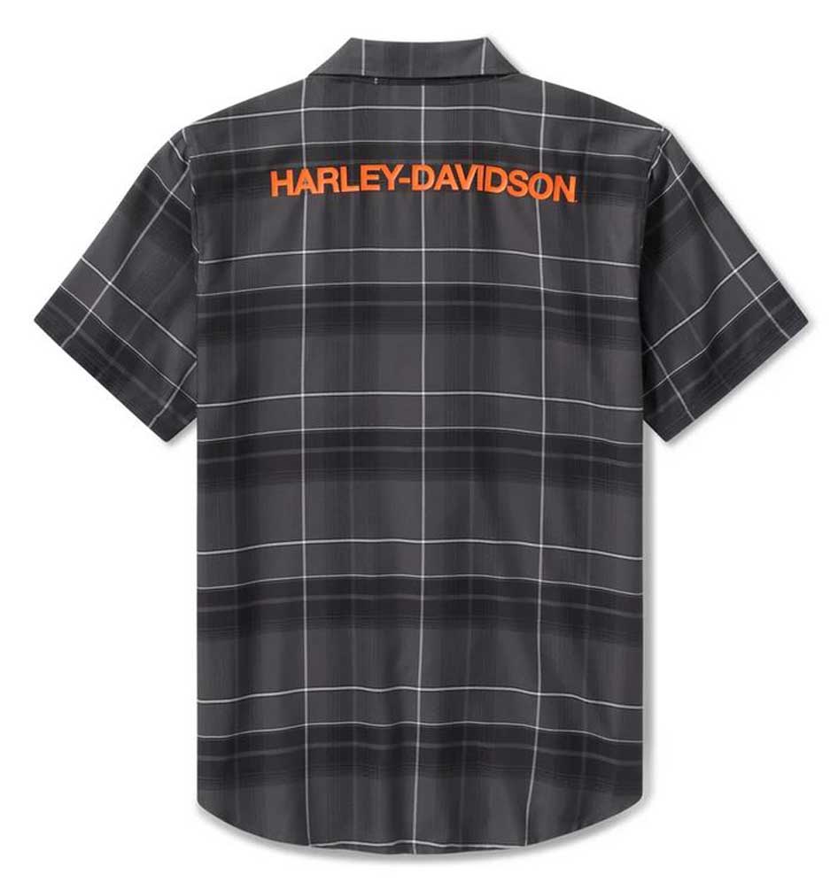 Harley-Davidson Free Shipping - Harley-Davidson Men's H-D TECH Coolmax B&S Plaid Shirt, Gray/Black 96735-25VM - Free Shipping on many products plus Orders Over $99