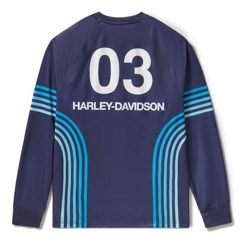 Harley-Davidson Free Shipping - Harley-Davidson Men's Tech Racing Long Sleeve Jersey, Beacon Blue 96615-25VM - Free Shipping on many products plus Orders Over $99