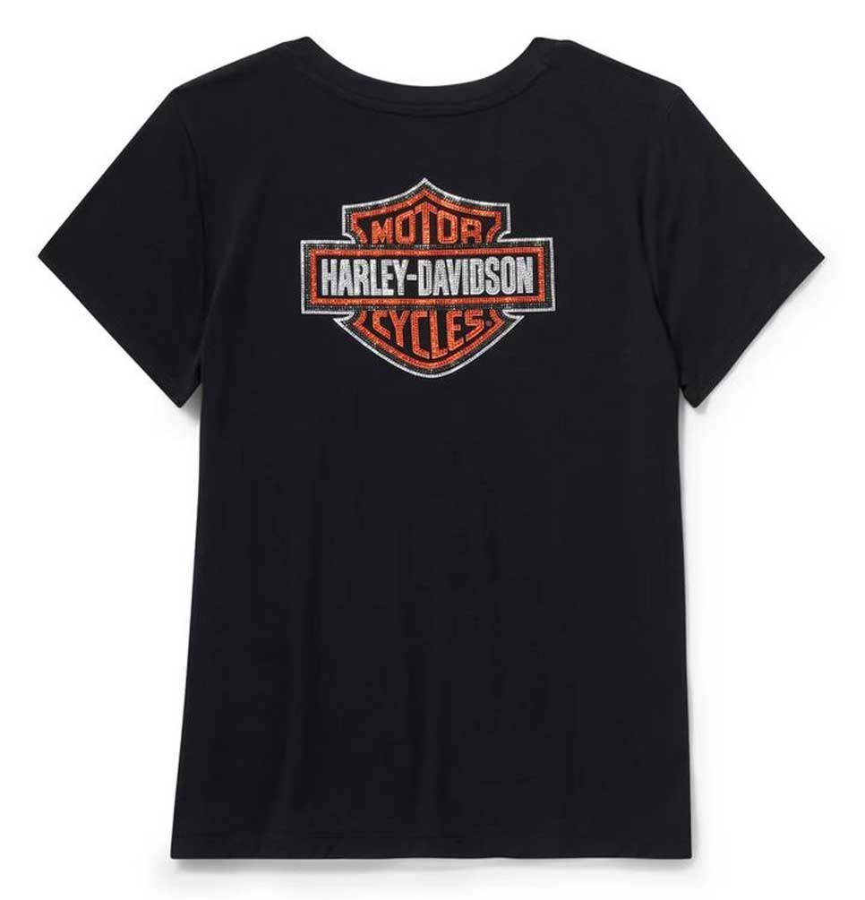 Harley-Davidson Free Shipping - Harley-Davidson Women's Essential Bling V-Neck Short Sleeve Tee 96767-25VW - Free Shipping on many products plus Orders Over $99