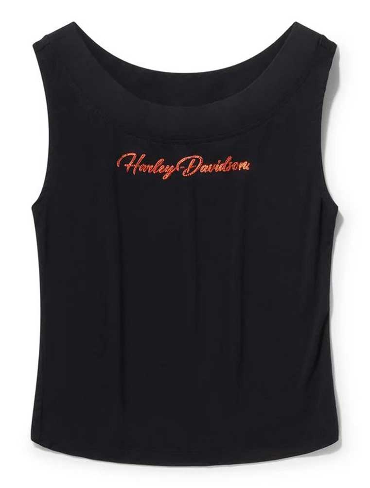 Harley-Davidson Women's Essential Bling Off The Shoulder Tank Top 96770-25VW - Wisconsin Harley-Davidson