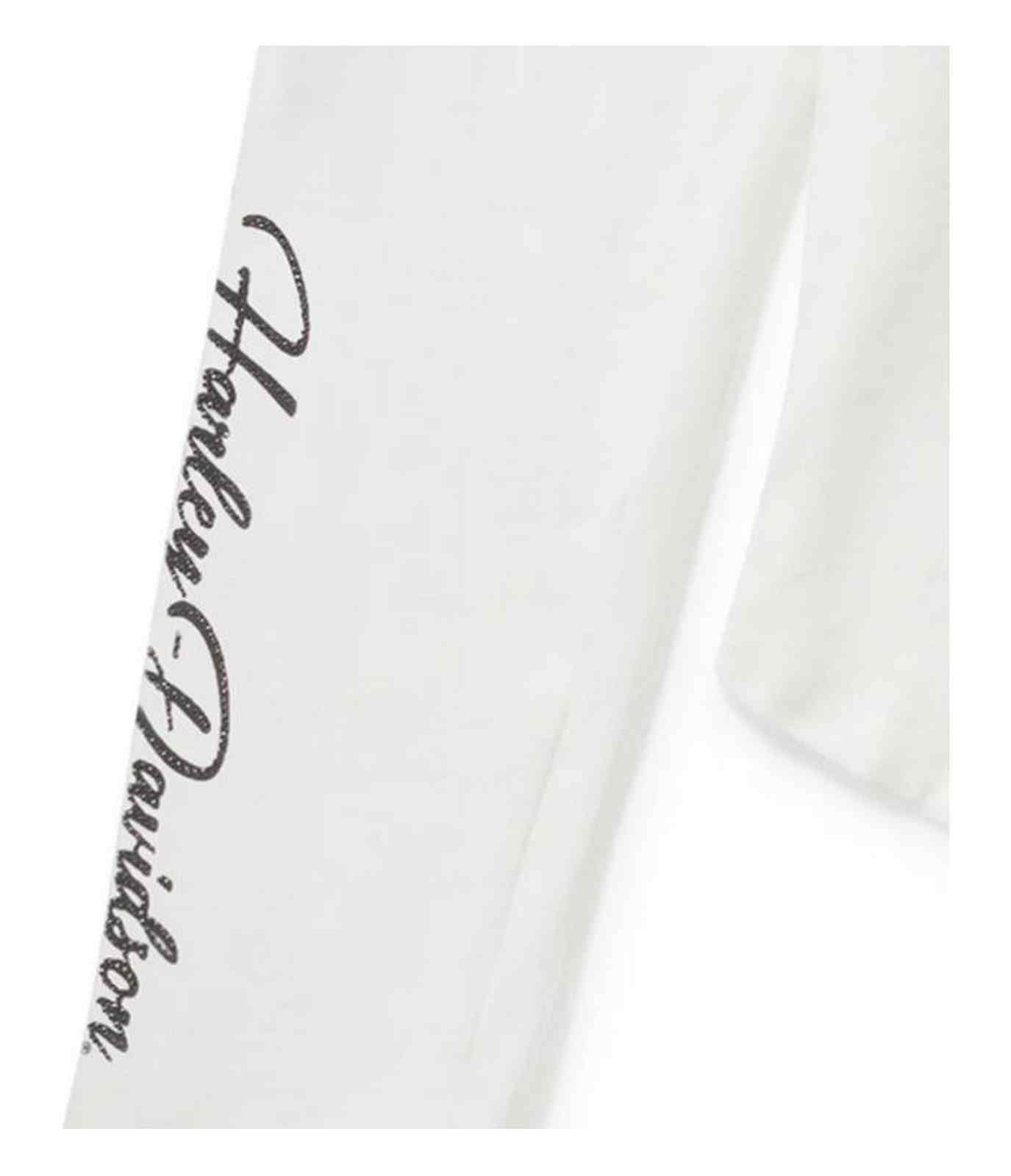 Harley-Davidson Women's Essential Bling Keyhole Henley - White 96758-25VW - Largest Selection of Harley-Davidson Products