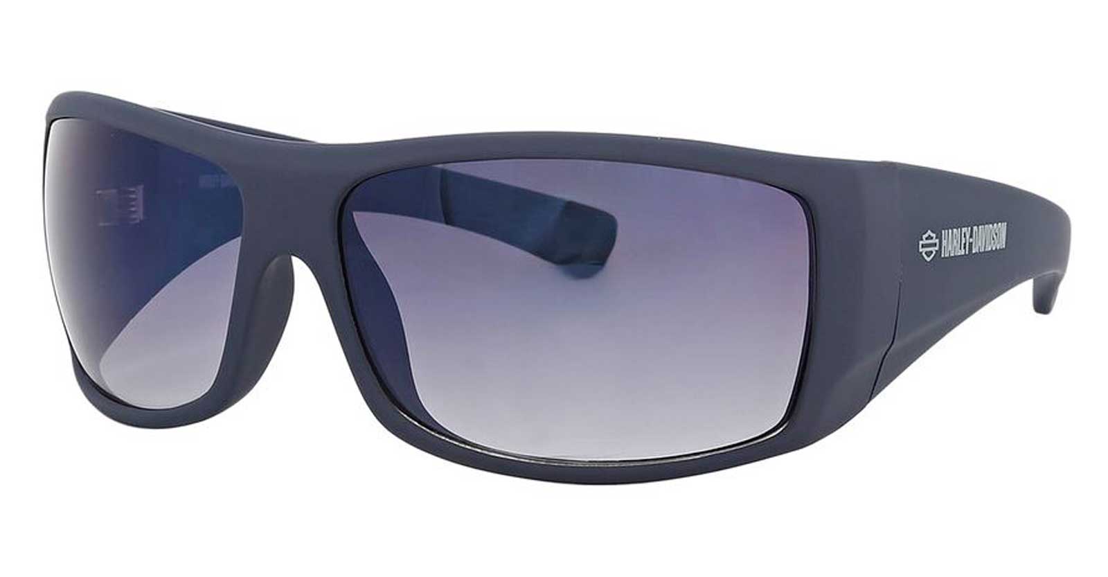 Harley-Davidson Men's Sport Wrap Wide Blue Mirror Sunglasses, Blue Frames - Wisconsin Harley-Davidson
