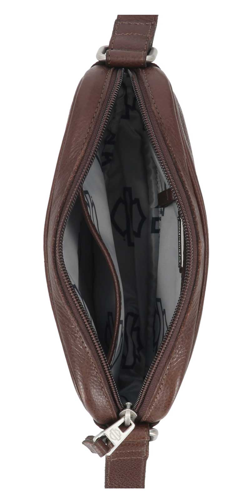 Harley-Davidson Women's Traditional B&S Logo Leather Crossbody Purse, Black - Largest Selection of Harley-Davidson Products