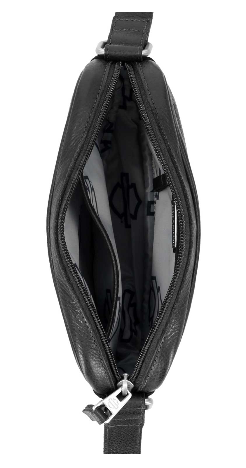 Harley-Davidson® Women's Traditional B&S Logo Leather Crossbody