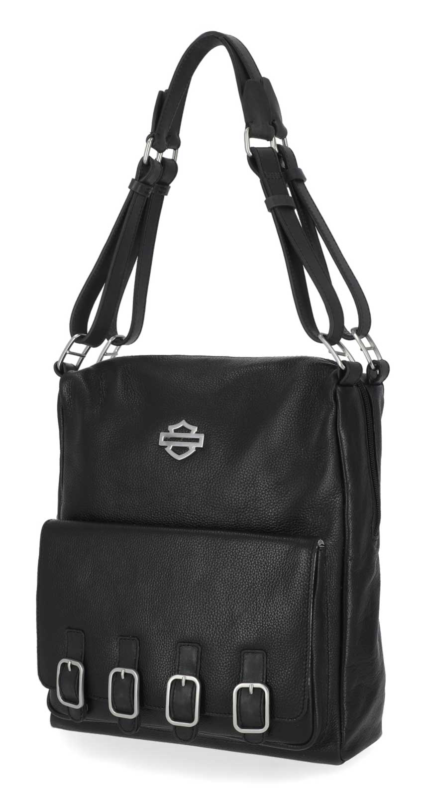 Harley-Davidson Free Shipping - Harley-Davidson Women's Buckle Metal B&S Genuine Leather Hobo Purse, Black - Free Shipping on many products plus Orders Over $99