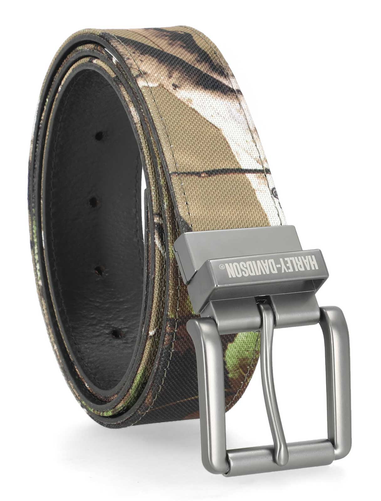 Harley-Davidson Men's Realtree® Camo Print Reversible Strap Leather Belt - Largest Selection of Harley-Davidson Products