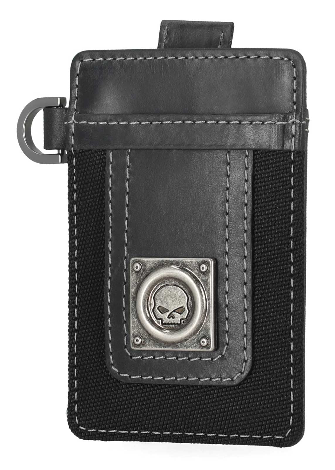 Harley-Davidson Free Shipping - Harley-Davidson Men's Willie G Skull Stitch Card Case w/ Pull Release Tab, Black - Free Shipping on many products plus Orders Over $99
