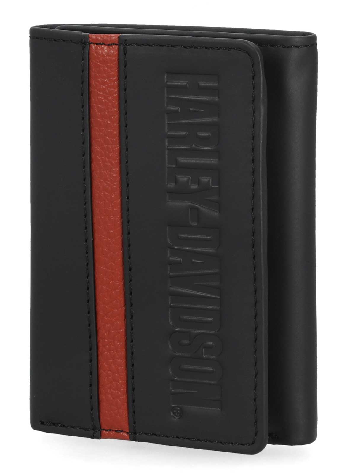 Harley-Davidson スカル長財布 新品 Harley-Davidson GENUINE Men's Distressed LEATHER Black Leather