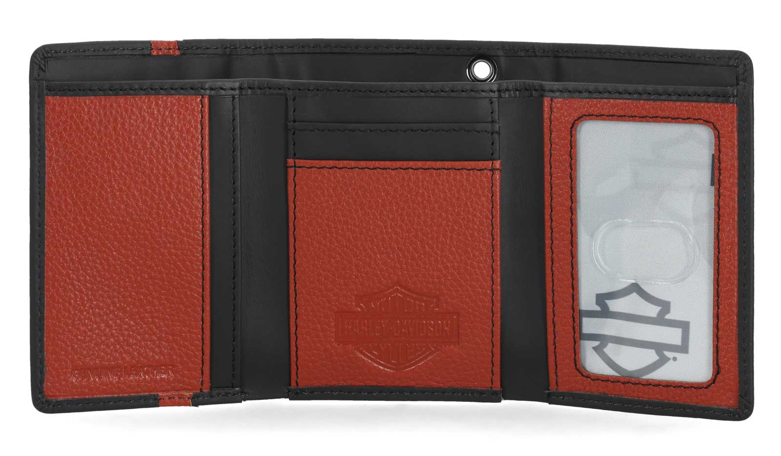Harley-Davidson® Men's H-D Center Block Tri-Fold Genuine Leather