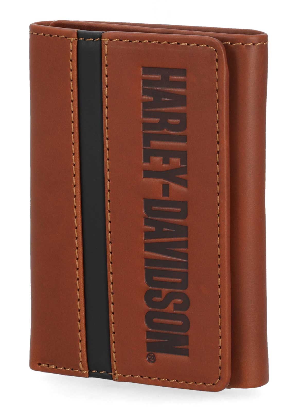 Harley-Davidson® Men's H-D Center Block Tri-Fold Genuine Leather