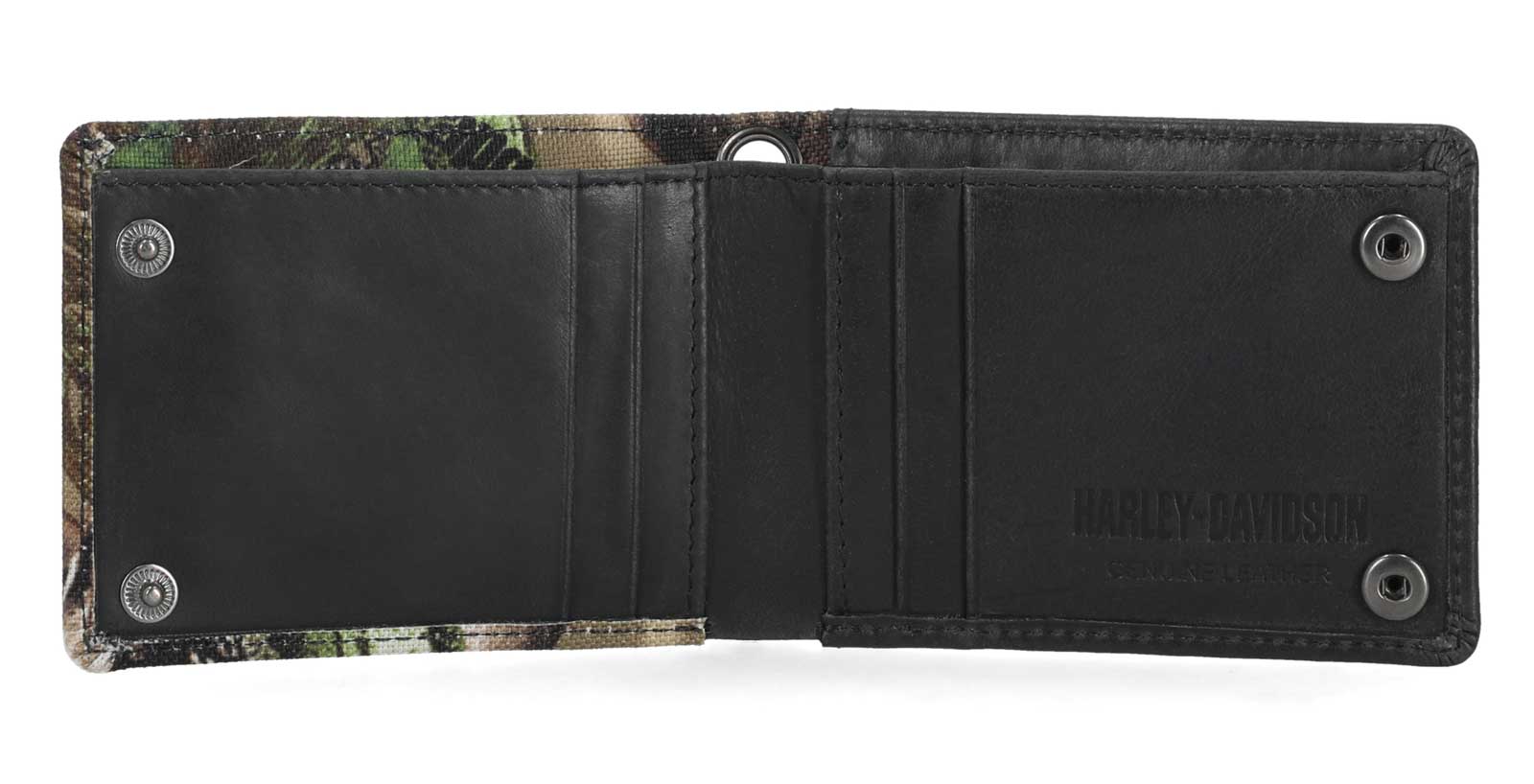Harley-Davidson Men's Realtree® Camo Front Pocket Bi-Fold Wallet, Brown - Largest Selection of Harley-Davidson Products