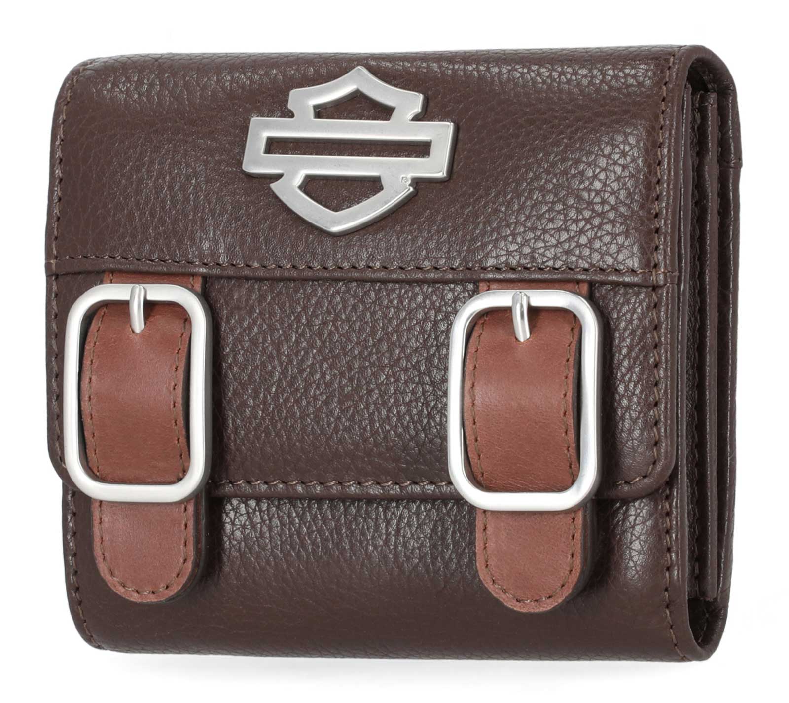 Harley-Davidson Free Shipping - Harley-Davidson Women's Buckle Bar & Shield Logo Leather Indexer Wallet, Brown - Free Shipping on many products plus Orders Over $99