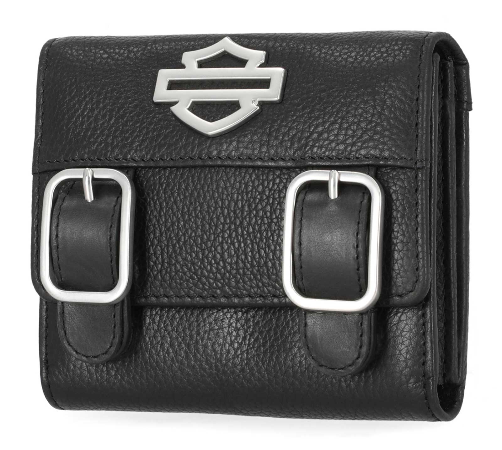 Harley-Davidson Free Shipping - Harley-Davidson Women's Buckle Bar & Shield Logo Leather Indexer Wallet, Black - Free Shipping on many products plus Orders Over $99