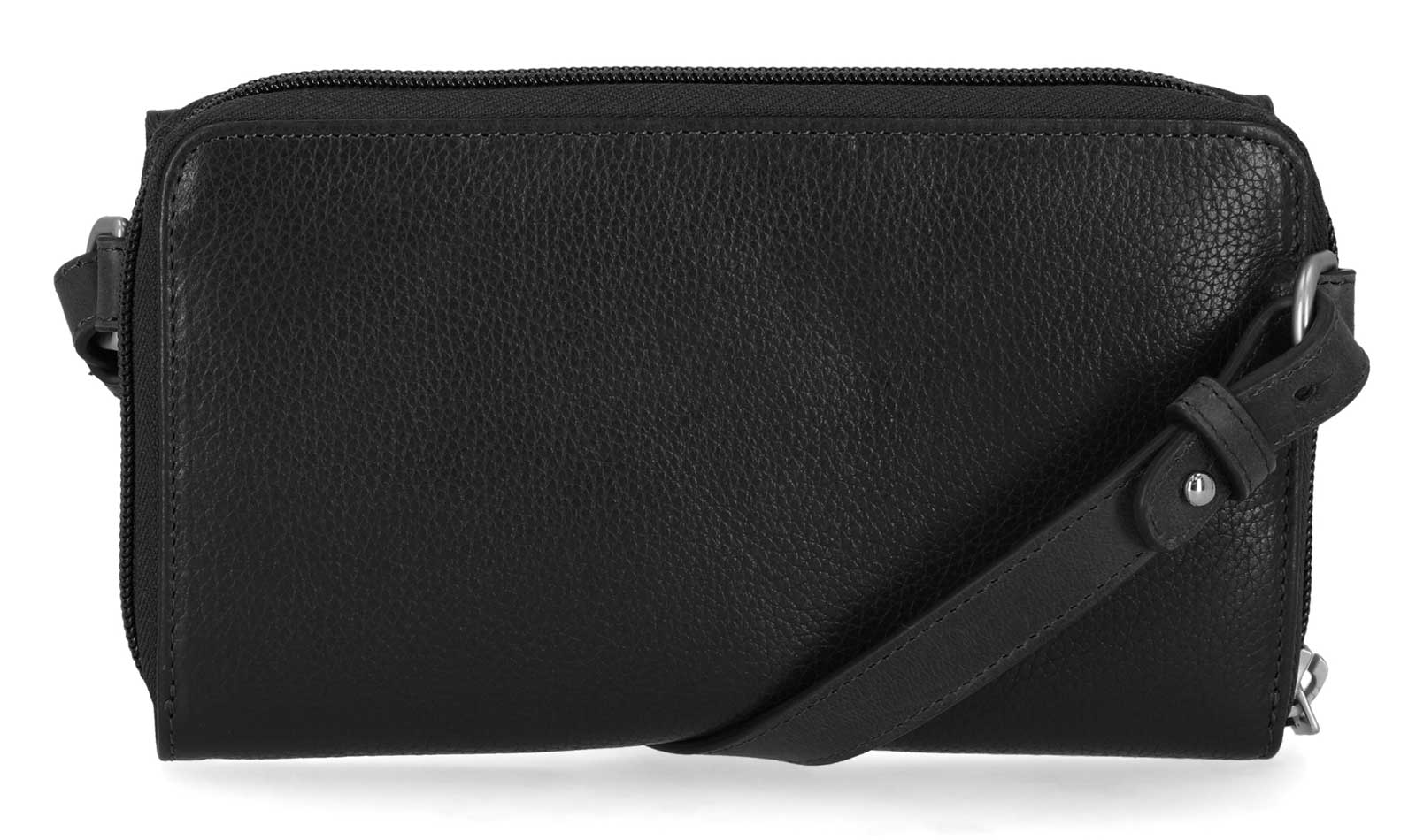Harley-Davidson Women's Buckle Zip Around Leather Wallet Crossbody, Black - No Hassle Returns at Wisconsin Harley