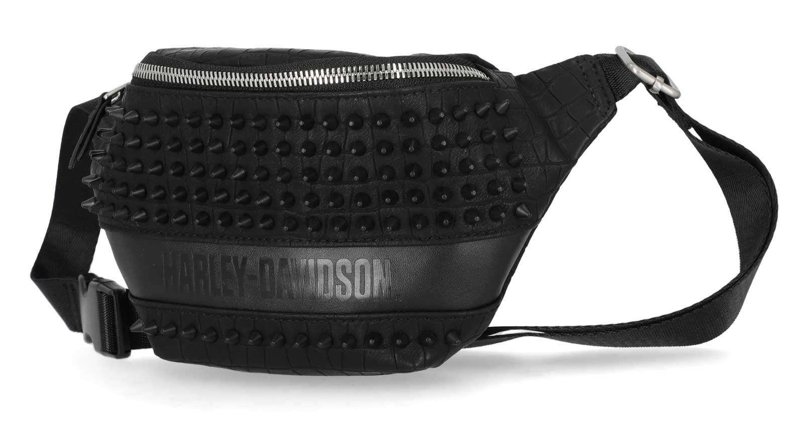 Harley-Davidson Free Shipping - Harley-Davidson Women's Cone Studded Croco PU Belt Bag, Matte Black - Free Shipping on many products plus Orders Over $99
