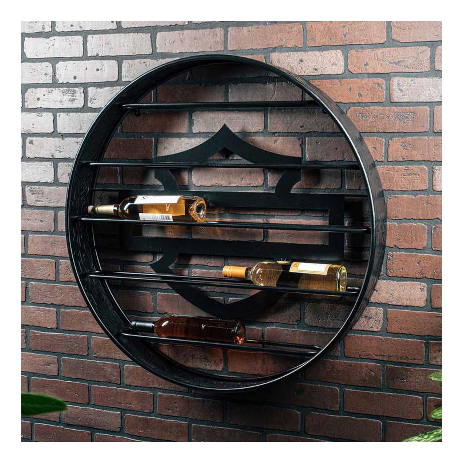 Harley-Davidson® Embossed Open Bar & Shield Tire Tread Metal Wine