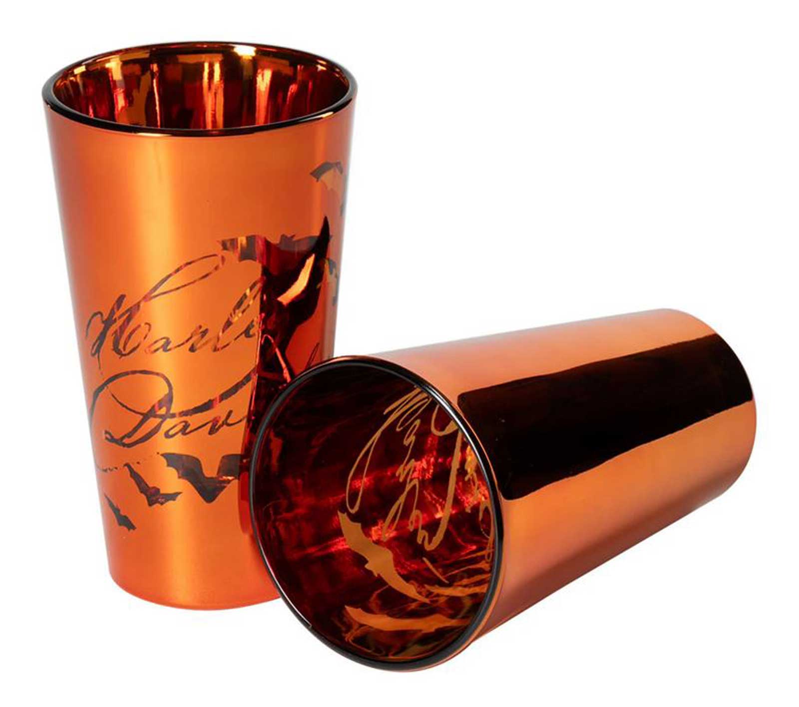 Harley-Davidson Free Shipping - Harley-Davidson Set of Two Bat Pint Glass Halloween Set, Luster Orange - Free Shipping on many products plus Orders Over $99