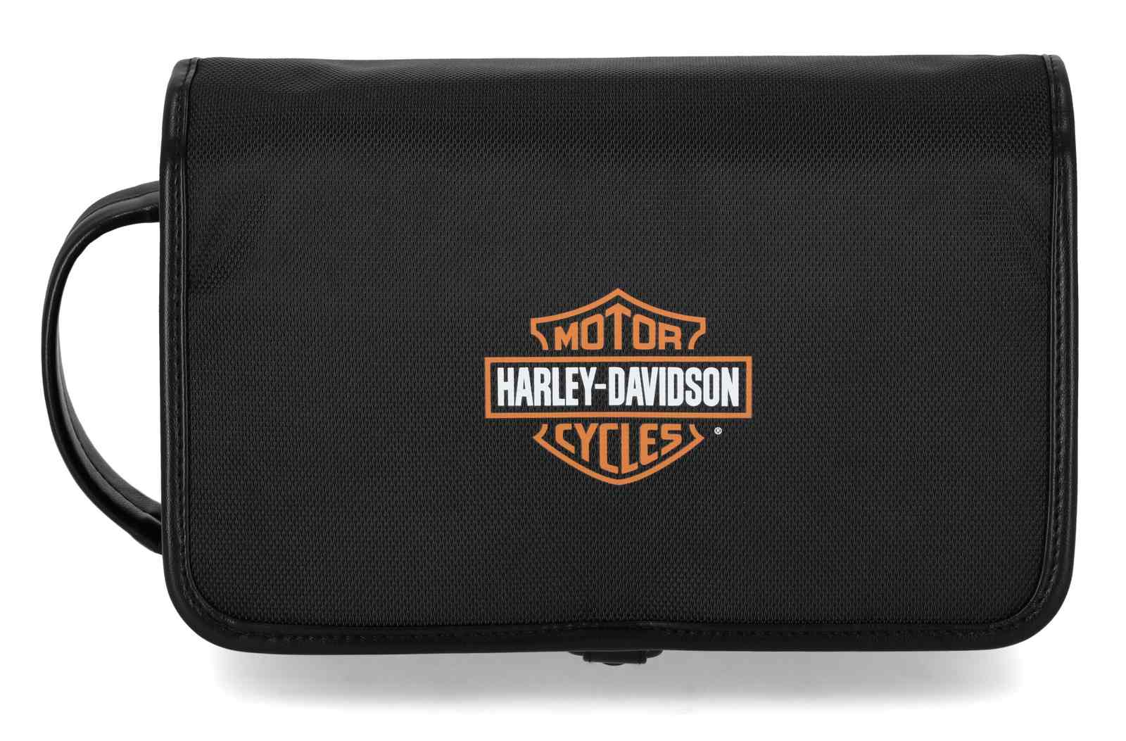 Harley-Davidson Men's Large Travel Hanging Kit Bag w/ Grab Handle, Black - Wisconsin Harley-Davidson