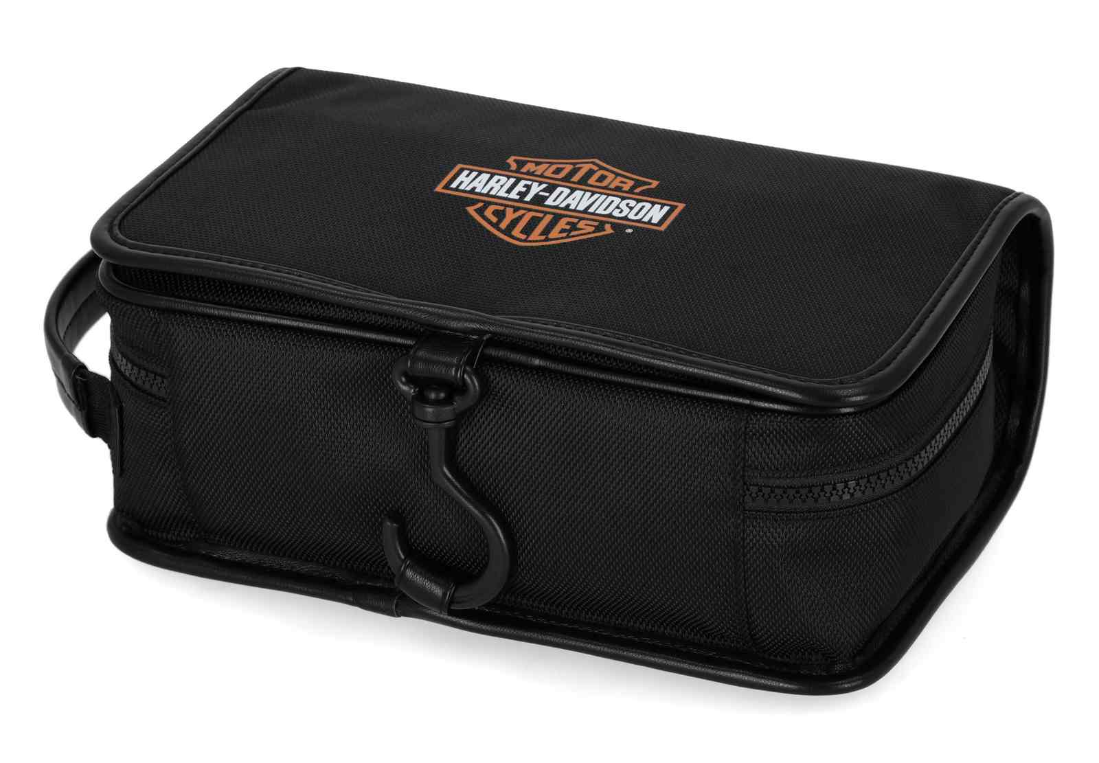 Harley-Davidson Men's Large Travel Hanging Kit Bag w/ Grab Handle, Black - No Hassle Returns at Wisconsin Harley