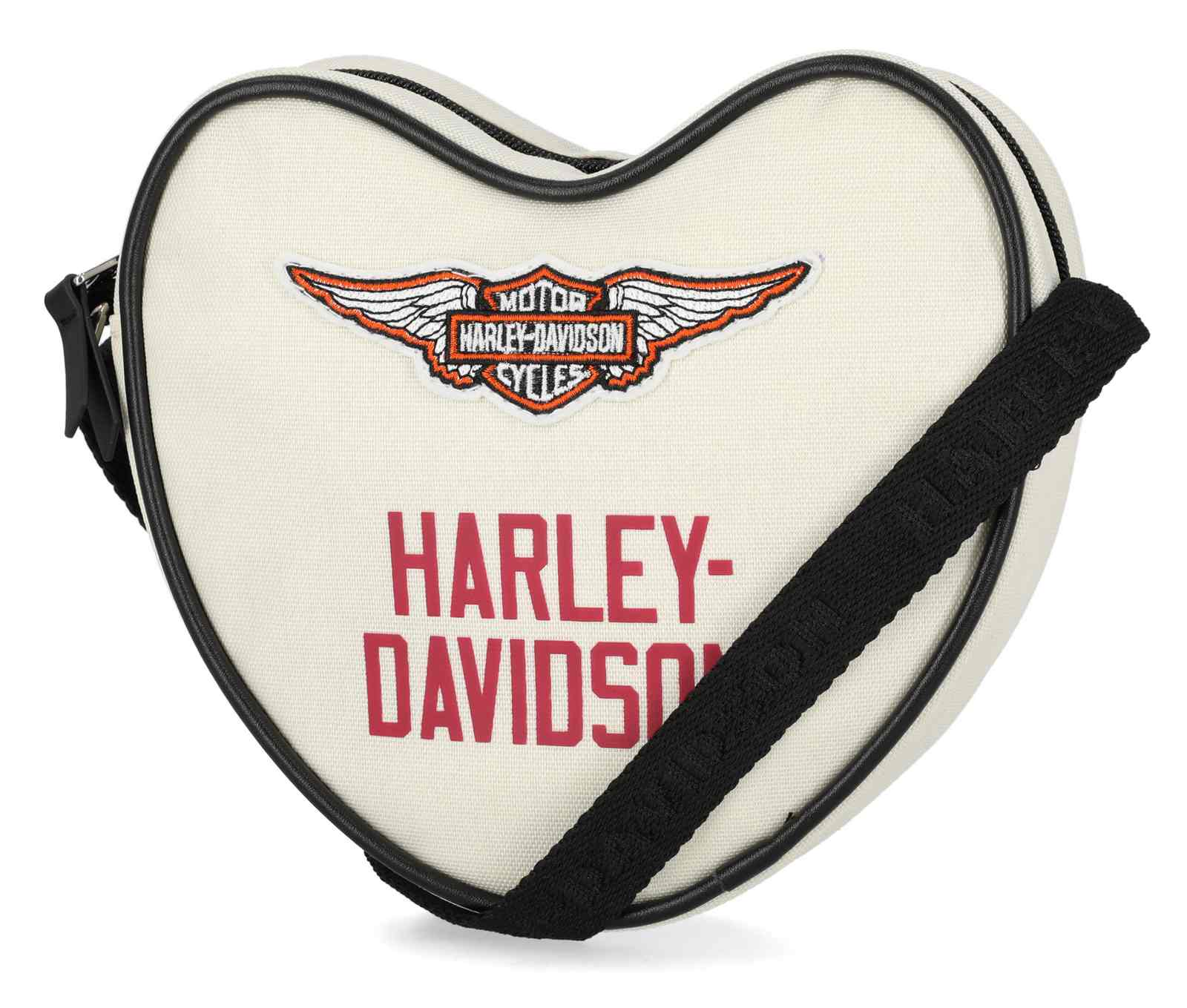 Harley-Davidson Free Shipping - Harley-Davidson Women's Vintage Logo Patches Heart Crossbody Purse, Natural - Free Shipping on many products plus Orders Over $99