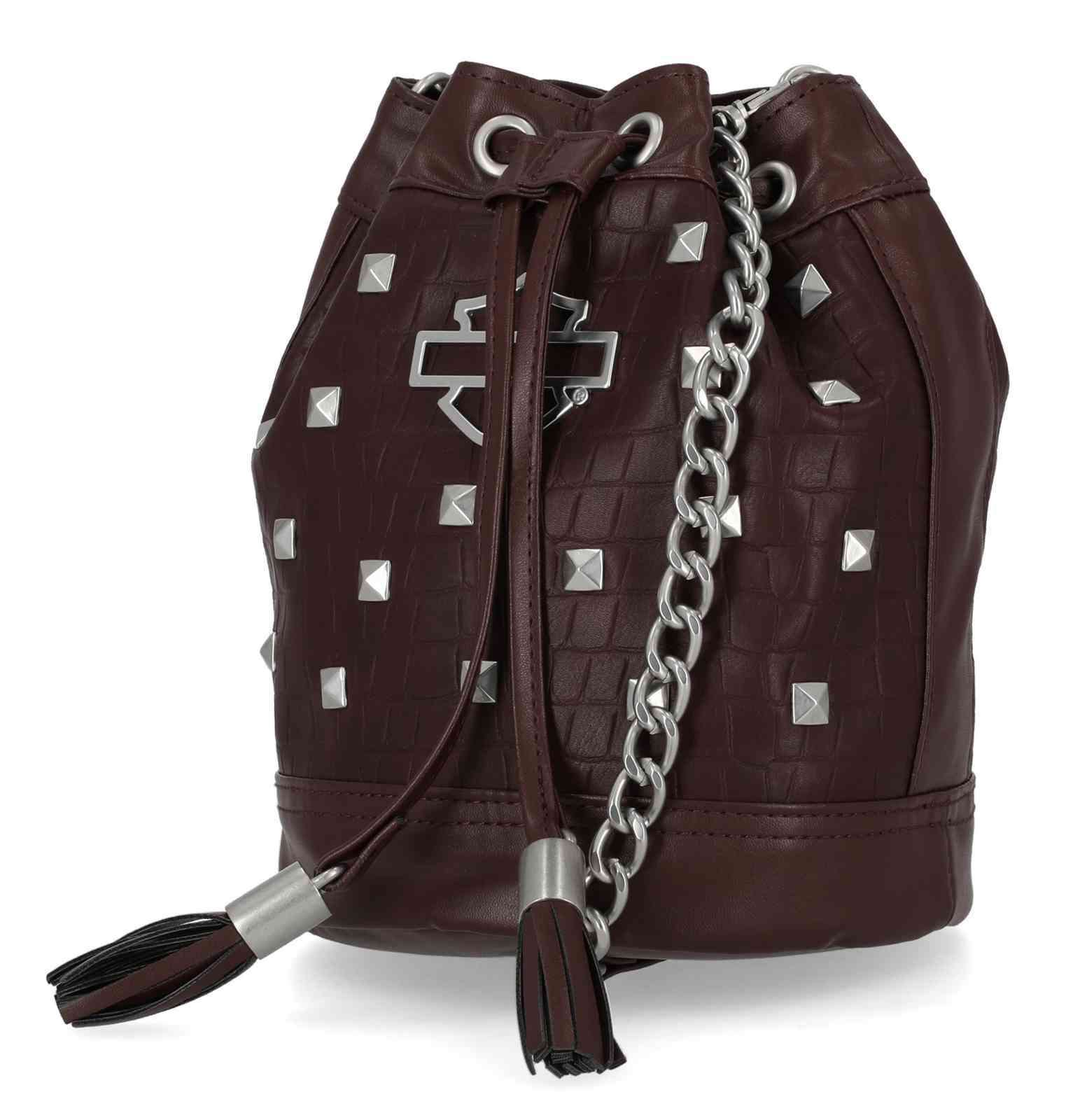 Harley-Davidson Free Shipping - Harley-Davidson Women's Metal Bar & Shield Logo Croco Drawstring Purse, Maroon - Free Shipping on many products plus Orders Over $99