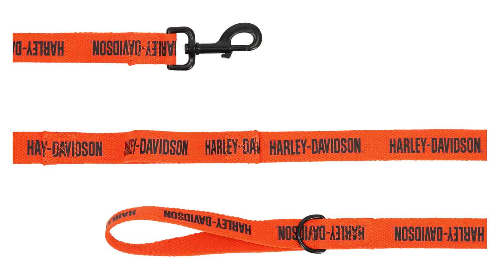 Harley-Davidson Free Shipping - Harley-Davidson Text Dog Leash, Polyester Strap & Handle - Orange & Black - Free Shipping on many products plus Orders Over $99