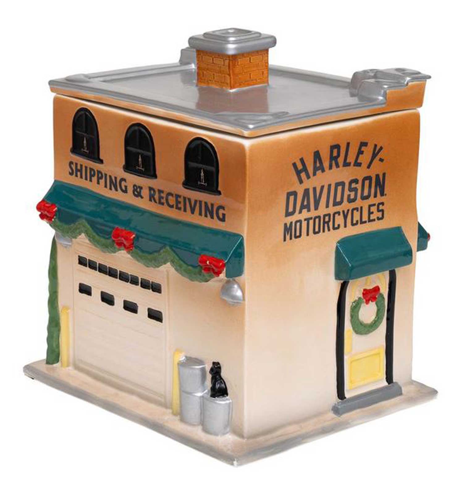 Harley-Davidson Free Shipping - Harley-Davidson Sculpted H-D Holiday Dealership Custom Ceramic Cookie Jar, 2 Qt. - Free Shipping on many products plus Orders Over $99