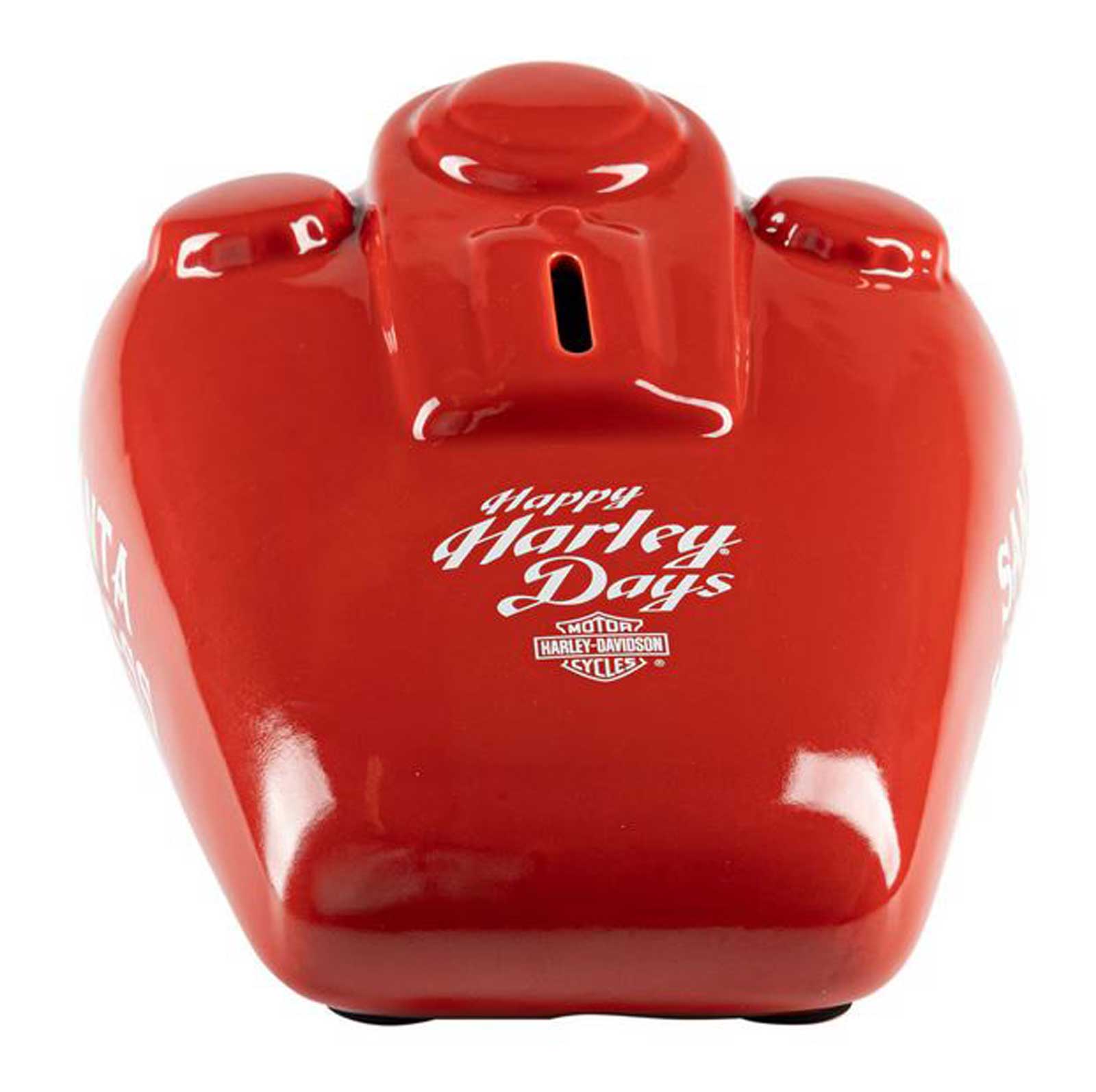 Harley-Davidson Happy Harley Days Santa Express Ceramic Holiday Tank Coin Bank - No Hassle Returns at Wisconsin Harley