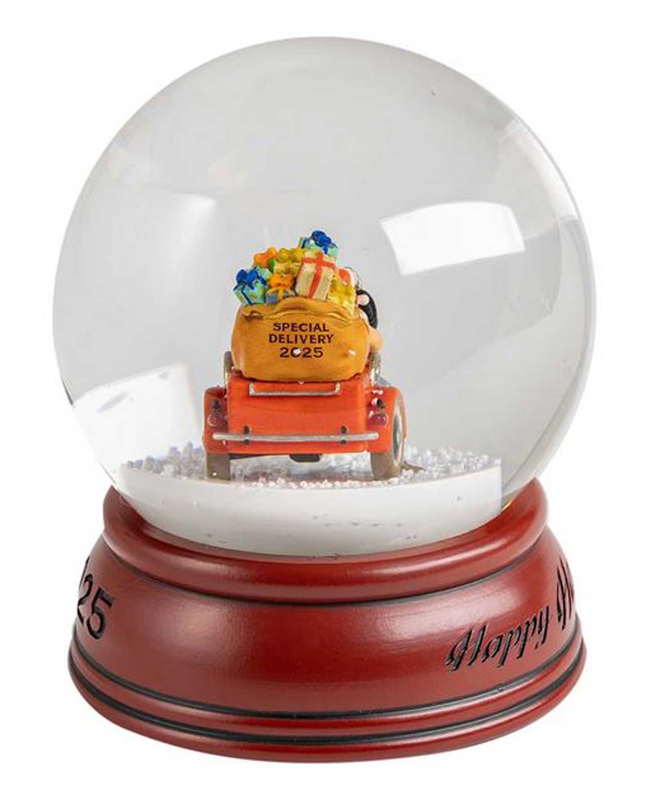 Harley-Davidson® 2025 Biker Santa Glass Holiday Snowglobe Sculpted