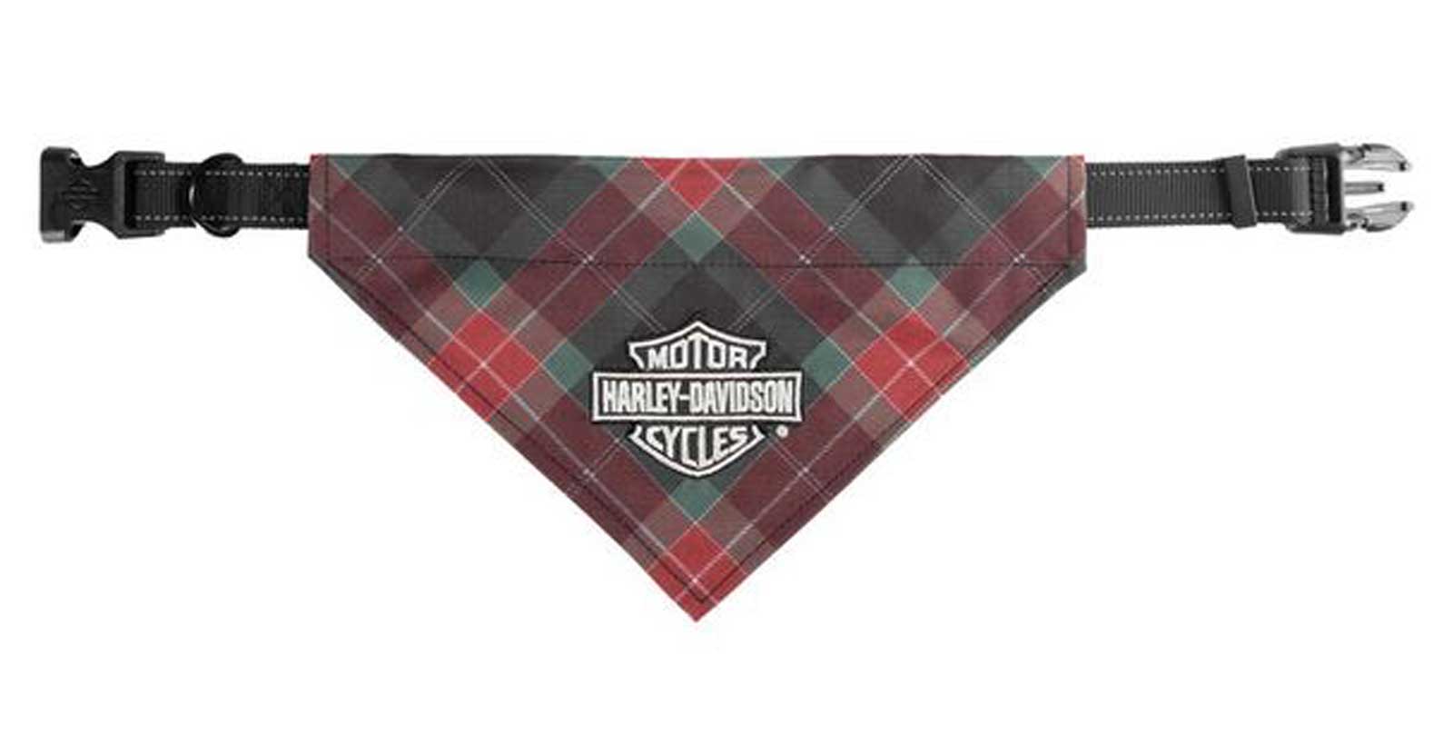 Harley-Davidson Free Shipping - Harley-Davidson Embroidered Bar & Shield Plaid Pet Buckle Bandana, Large/X-Large - Free Shipping on many products plus Orders Over $99