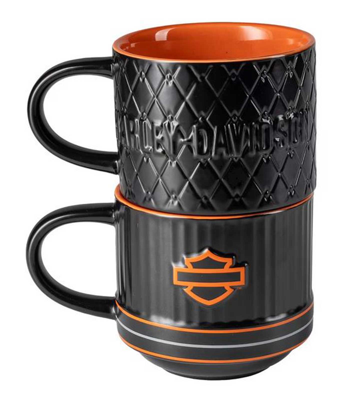 ガリタ コップ Harley-Davidson® Open Bar & Shield Embossed Coffee Mug Set, Black