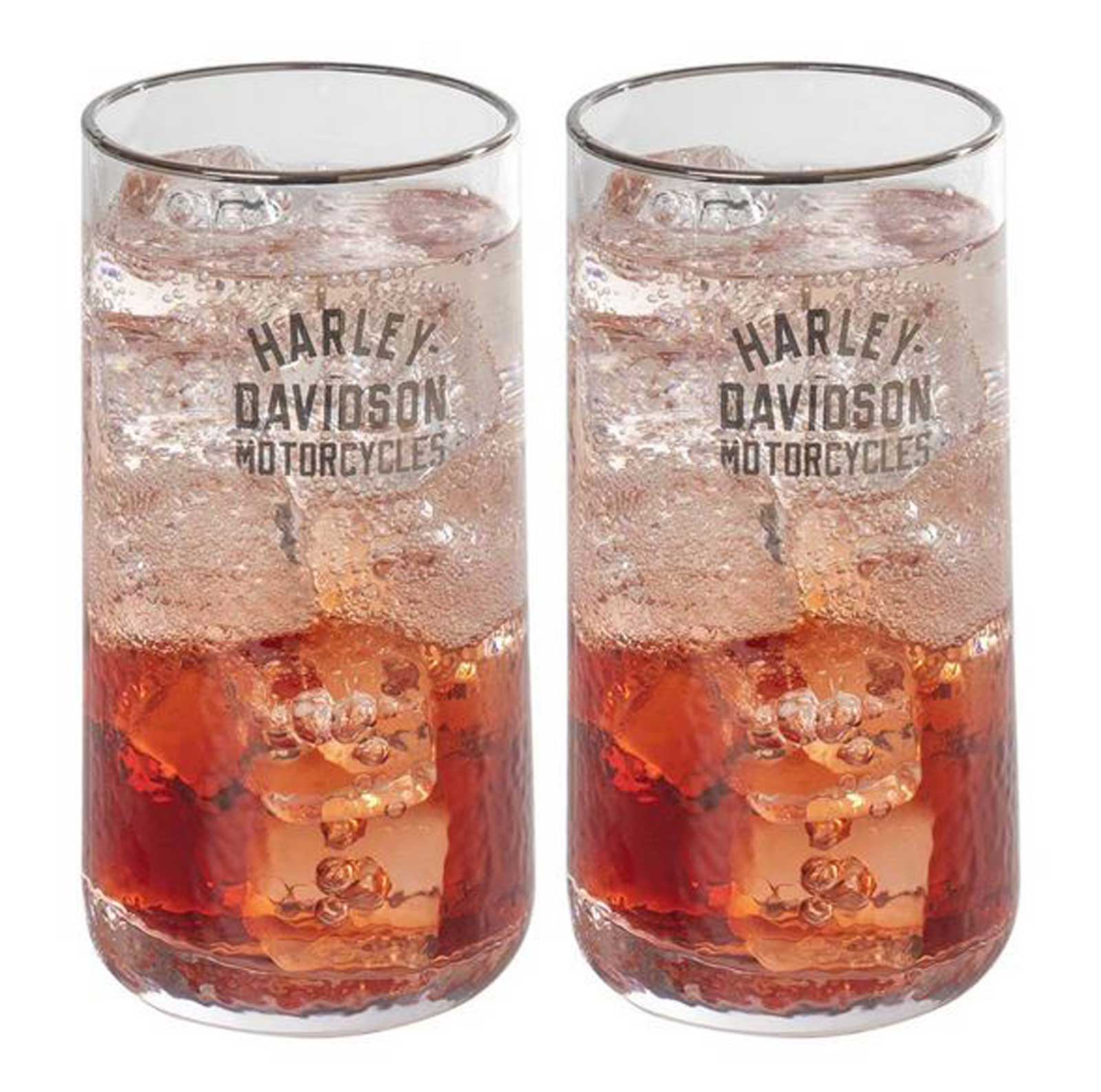 Harley-Davidson Free Shipping - Harley-Davidson 16 oz. Pebbled Textured Body Highball Glasses - Set of Two - Free Shipping on many products plus Orders Over $99