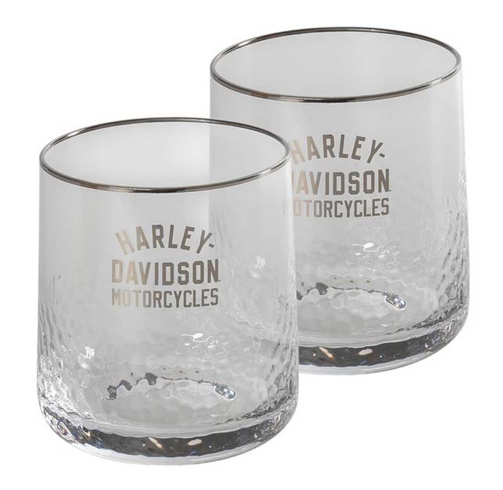 Harley-Davidson Free Shipping - Harley-Davidson 12 oz. Pebbled Double Old Fashion Glasses Set, Set of Two - Free Shipping on many products plus Orders Over $99