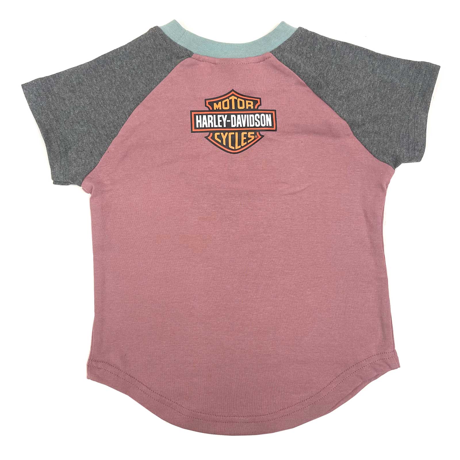 Harley-Davidson Free Shipping - Harley-Davidson Big Girls' Glittery Short Sleeve Raglan Rib Tee, Colorblock - Free Shipping on many products plus Orders Over $99