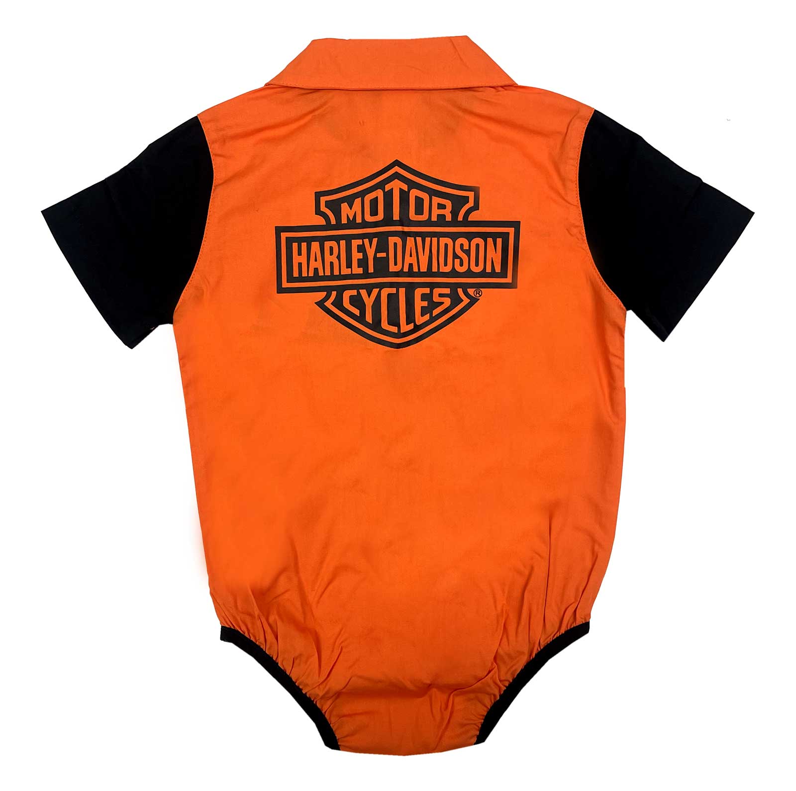 Harley-Davidson® Baby Boys' Short Sleeve Poplin Infant Creeper