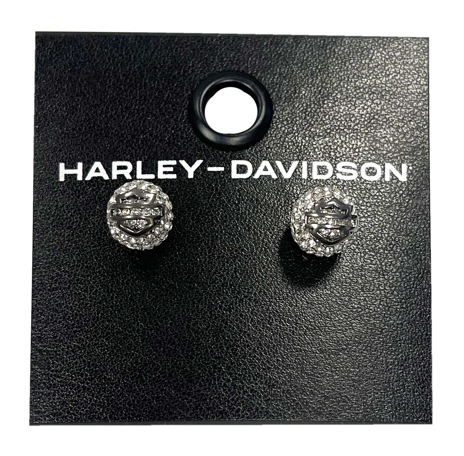 Harley-Davidson Free Shipping - Harley-Davidson Women's Bar & Shield Round Bling Fireball Stud Earrings, Silver - Free Shipping on many products plus Orders Over $99
