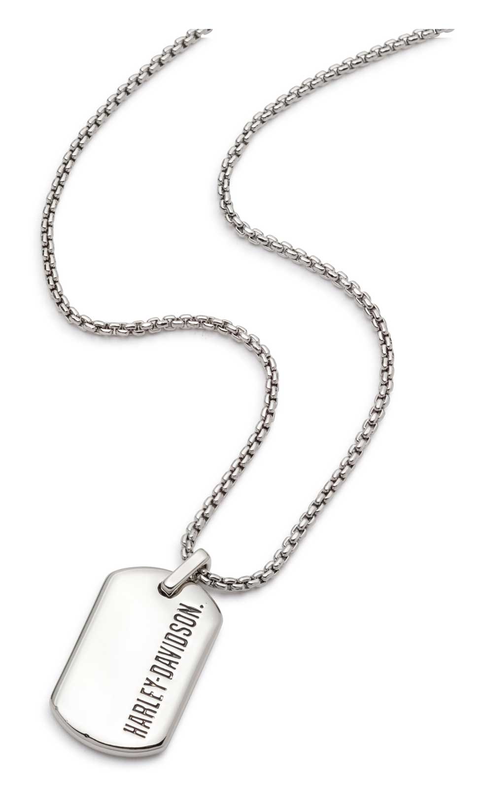 Harley-Davidson Free Shipping - Harley-Davidson Women's 16 in. H-D Text Dog Tag Pendant Necklace, Silver - Free Shipping on many products plus Orders Over $99